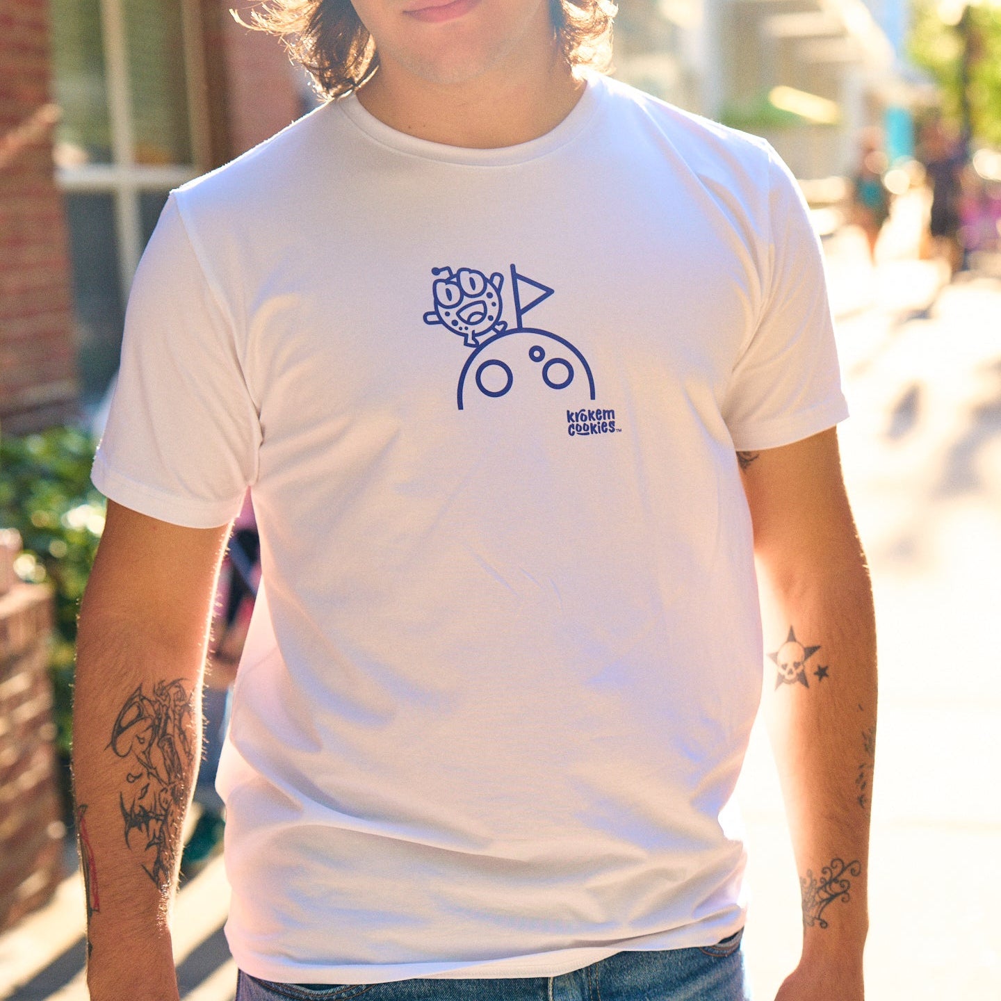 Krokem Cookies WHITE Cosmic Modern T-shirt – PLANET Limited Edition