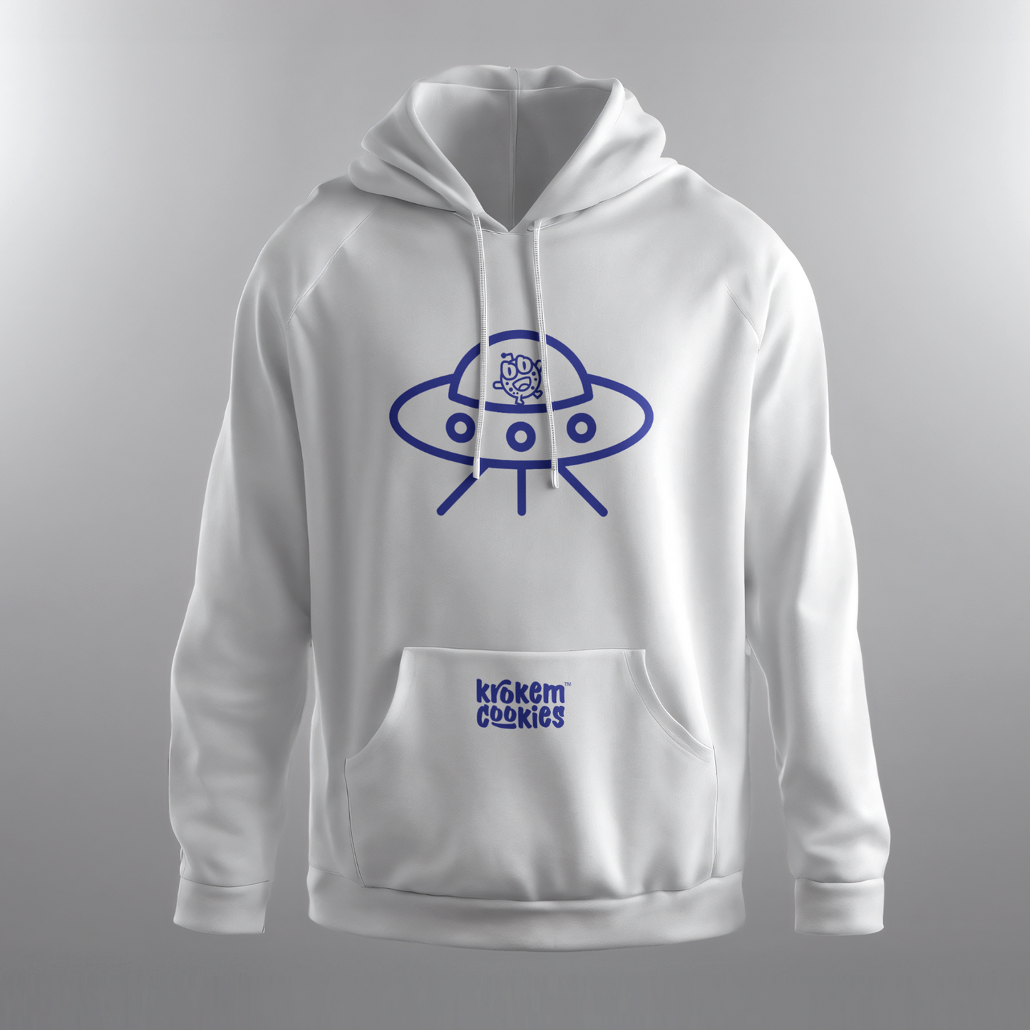 Krokem Cookies WHITE Cosmic Hoodie – SPACESHIP Limited Edition