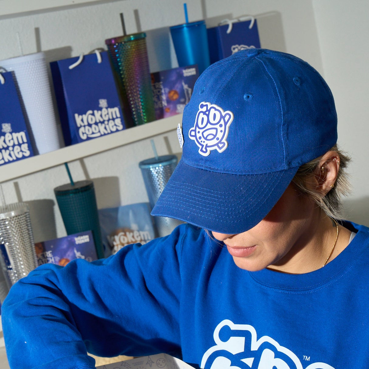 Krokem Cookies Cosmic BLUE Cap (Low Profile) – Rubber Patch KRODY