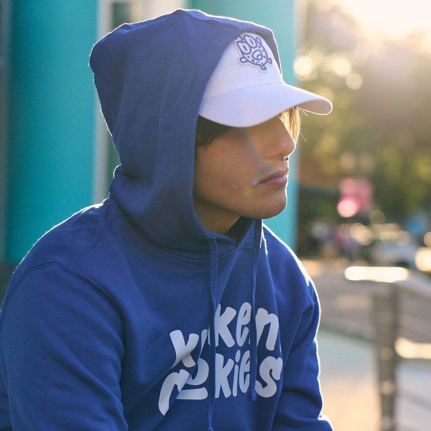 Krokem Cookies Cosmic WHITE Flex Cap (Mid Profile) – Rubber Patch KRODY