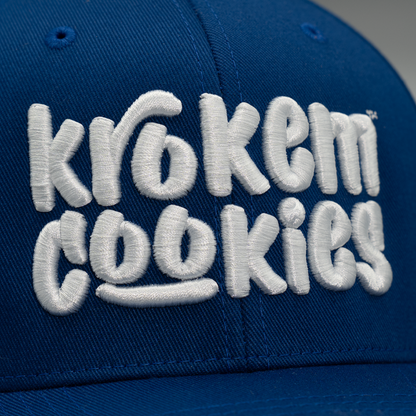 Krokem Cookies Cosmic BLUE Flex Cap (Mid Profile) – 3D Embroidery LOGOTYPE