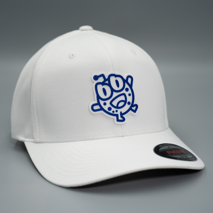 Krokem Cookies Cosmic WHITE Flex Cap (Mid Profile) – Rubber Patch KRODY