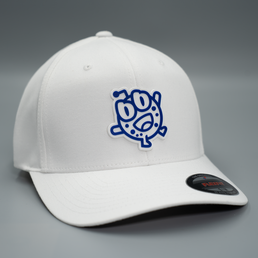 Krokem Cookies Cosmic WHITE Flex Cap (Mid Profile) – Rubber Patch KRODY