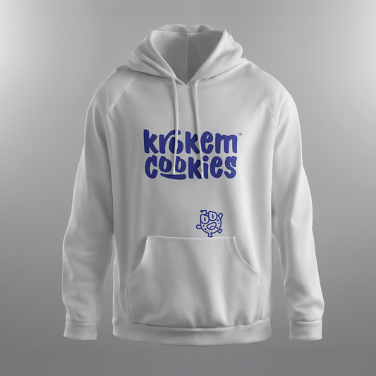 Krokem Cookies WHITE Cosmic Hoodie – LOGOTYPE Limited Edition