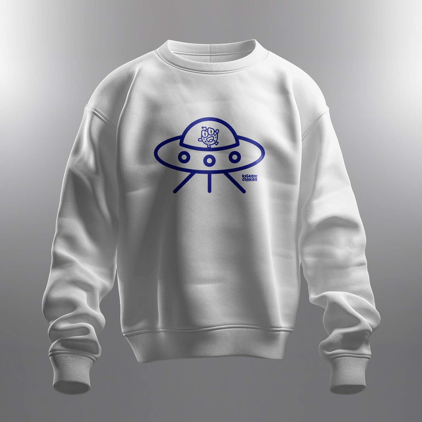 Krokem Cookies WHITE Cosmic Sweatshirt – SPACESHIP Limited Edition