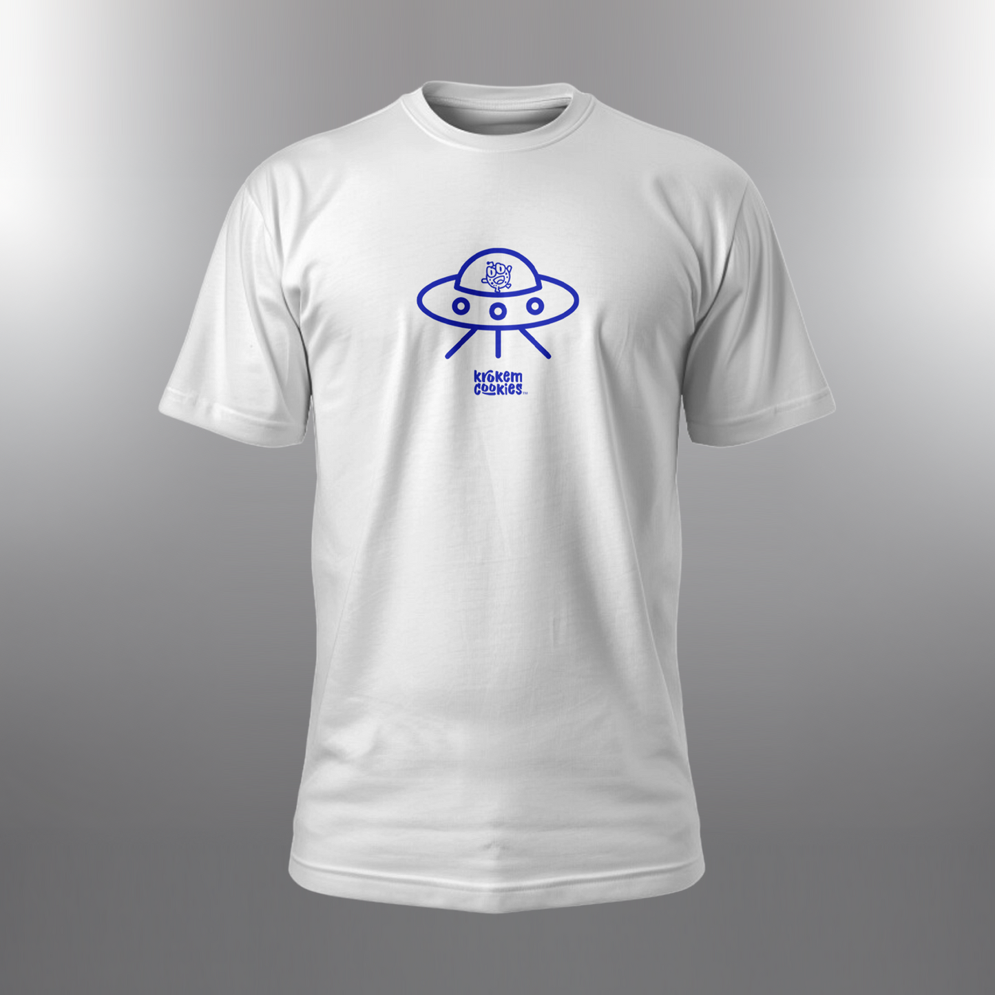 Krokem Cookies WHITE Cosmic Modern T-shirt – SPACESHIP Limited Edition